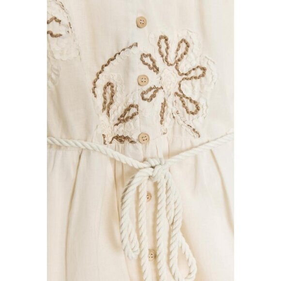 ZARA EMBROIDERED TEXTURED DRESS - Picture 9 of 9